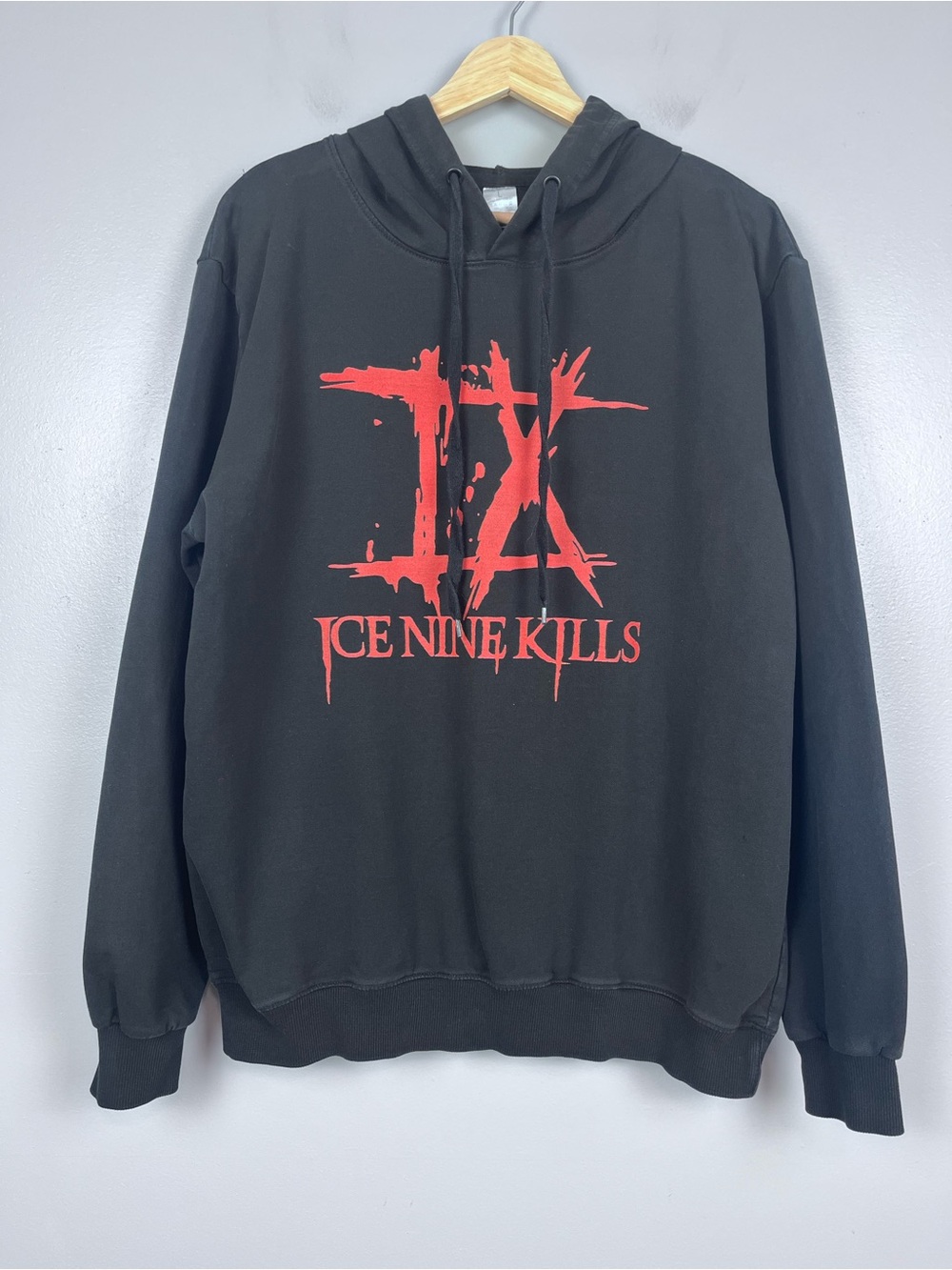 Ice Nine Kills Men's Graphic Print Horror Band IX Logo Hoodie Size L Band, Metal